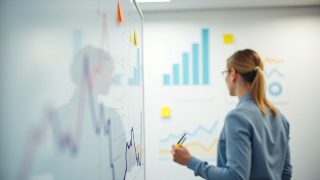 Graphique montrant la courbe de croissance d'un produit numérique sur 12 mois avec augmentation progressive du nombre d'utilisateurs